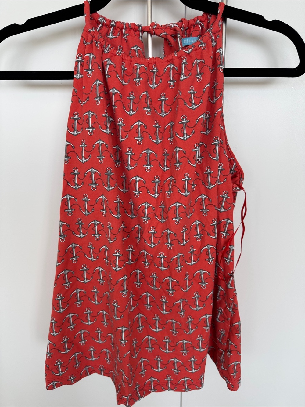 JMcLaughlin tie neck top L Coral